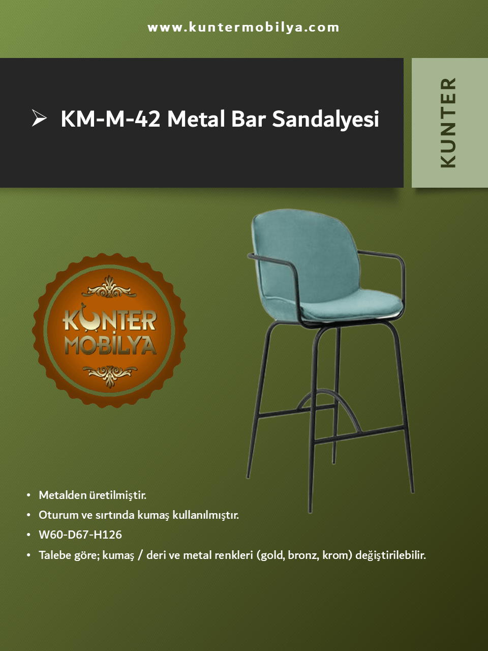 Metal Bar Sandalyesi